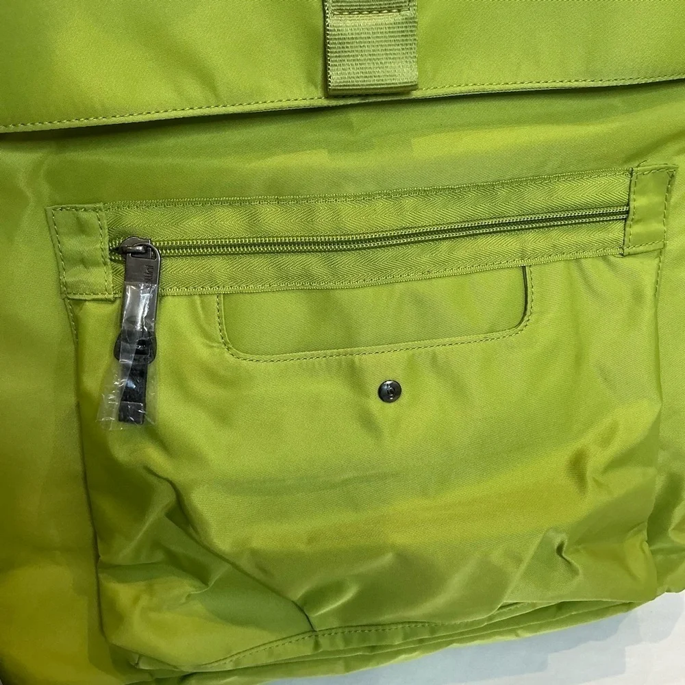 New Baggallini Skedaddle Laptop Backpack in Neon Green